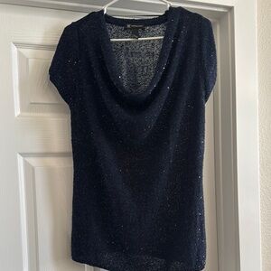 INC International Concepts Blue Cowl Neck Sweater